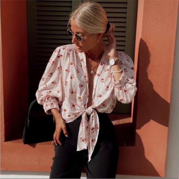 NEW Zara tie crop blouse - Picture 5 of 14